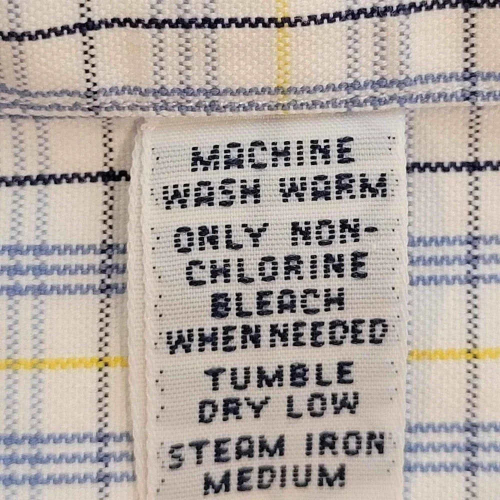 Polo Ralph Lauren Shirt Yarmouth Oxford Men's L 16 Plaid Yellow LS Button Down